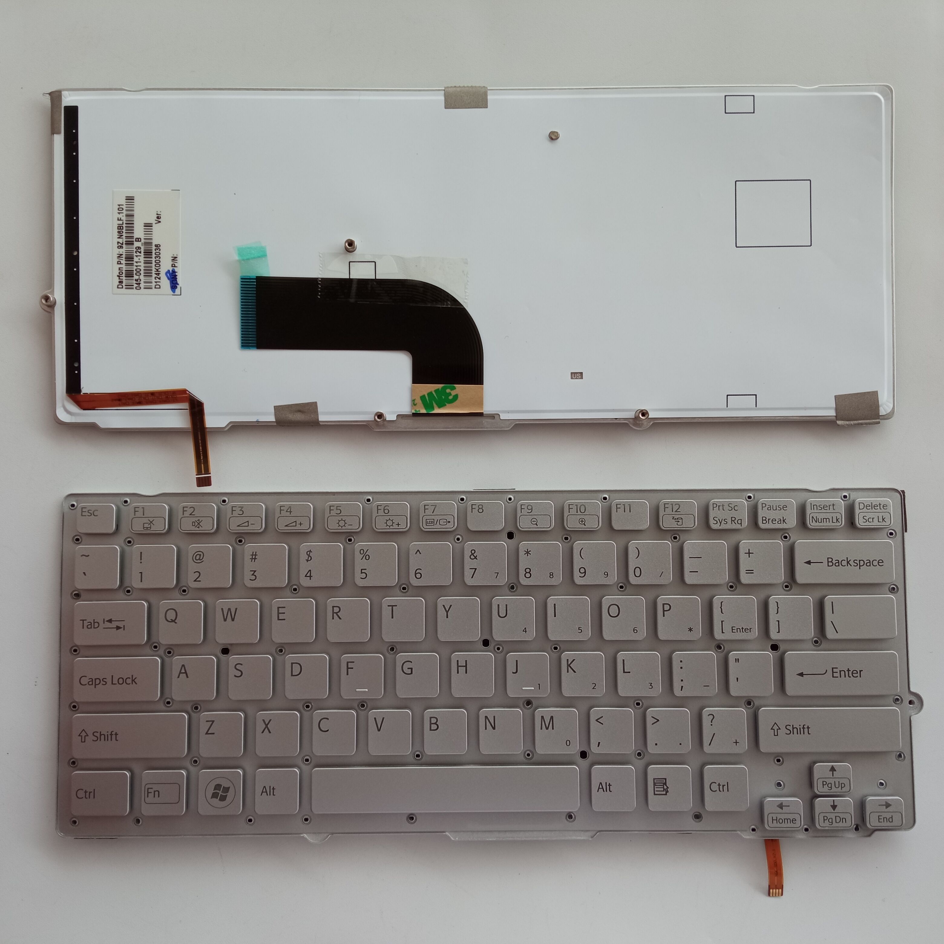 Picture of New Replacement Laptop Keyboard For SONY SB/SD/SA/VPC-SD/VPC-SB/VPC-SA SILVER Backlit US Layout